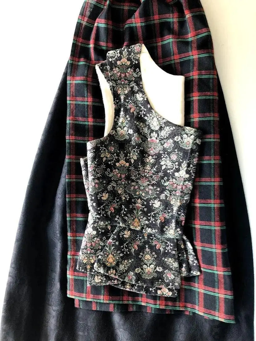 Reconstructed Black Brocade for Bunad Hulda Bunader
